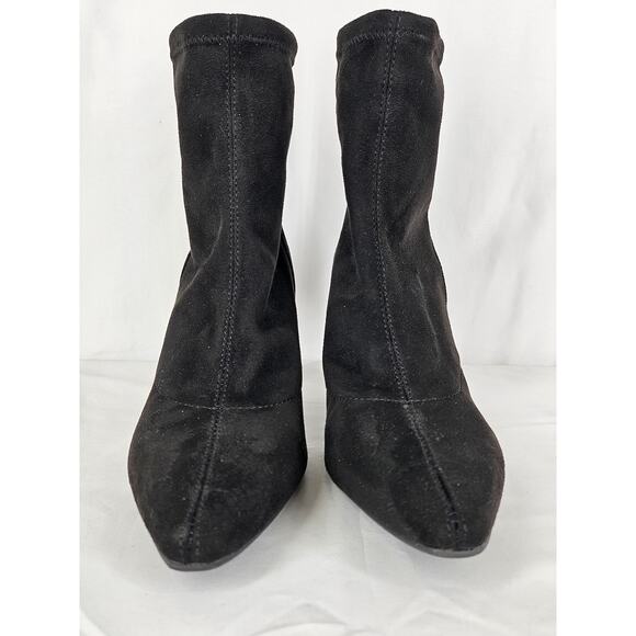 WORTHINGTON WOMEN’S ANKLE BOOTS – SIZE 7½M – BLACK SUEDE-LIKE – 3" HEEL - Picture 4 of 9
